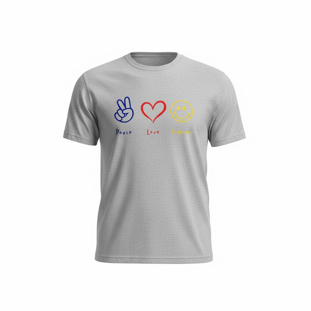 "Peace,Love,Happiness" Custom Tee